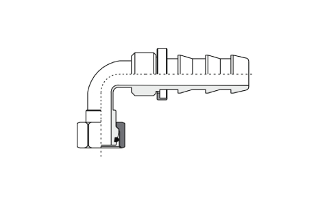 Milano | TAS....X90X....-Curvo 90° ‘DKO’ DIN 8434-1(Porca Giratória Métrica - Boleada c/ O’ring)(Female Swivel 90° Elbow w/O’ring)